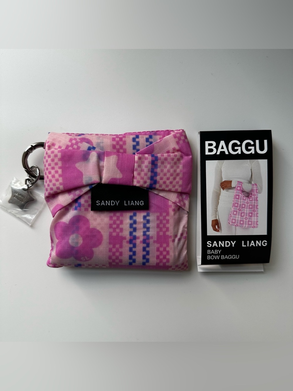 BAGGU x Sandy Liang Baby Reusable - Market Pink Plaid